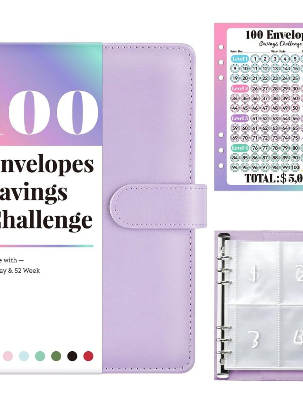100 Envelopes Money Saving Challenge, Savings Challenges Book